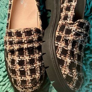 Chunky Tweed Loafers